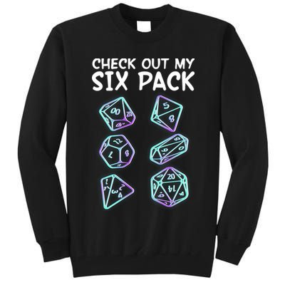 Check Out My Six Pack DND Dice Dungeons And Dragons Tall Sweatshirt
