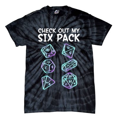 Check Out My Six Pack DND Dice Dungeons And Dragons Tie-Dye T-Shirt
