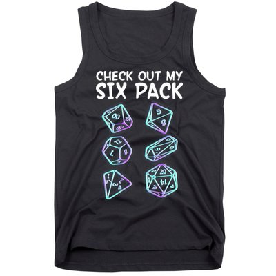 Check Out My Six Pack DND Dice Dungeons And Dragons Tank Top