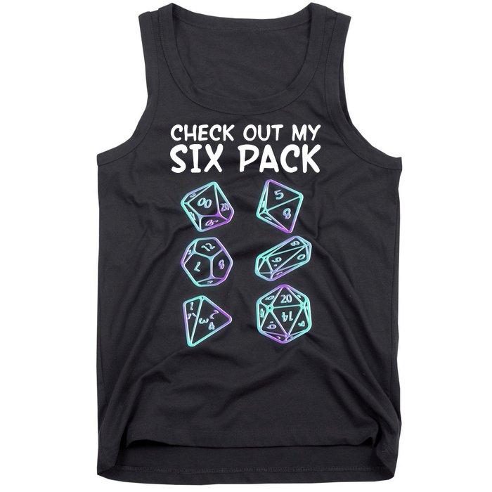 Check Out My Six Pack DND Dice Dungeons And Dragons Tank Top