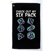 Check Out My Six Pack DND Dice Dungeons And Dragons Golf Towel