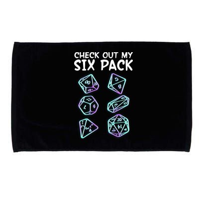 Check Out My Six Pack DND Dice Dungeons And Dragons Microfiber Hand Towel