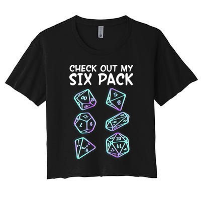 Check Out My Six Pack DND Dice Dungeons And Dragons Crop Top