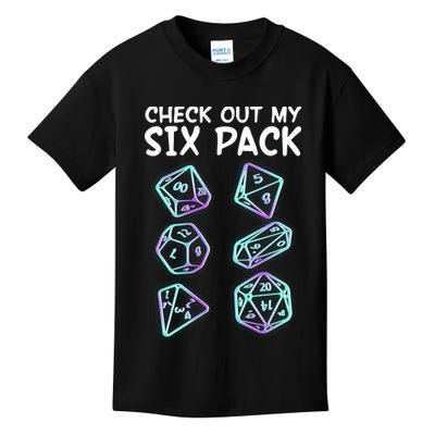Check Out My Six Pack DND Dice Dungeons And Dragons Kids T-Shirt