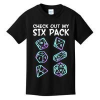Check Out My Six Pack DND Dice Dungeons And Dragons Kids T-Shirt