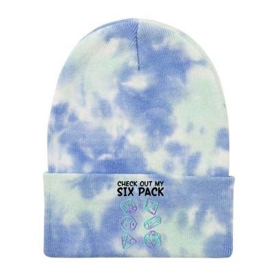 Check Out My Six Pack DND Dice Dungeons And Dragons Tie Dye 12in Knit Beanie