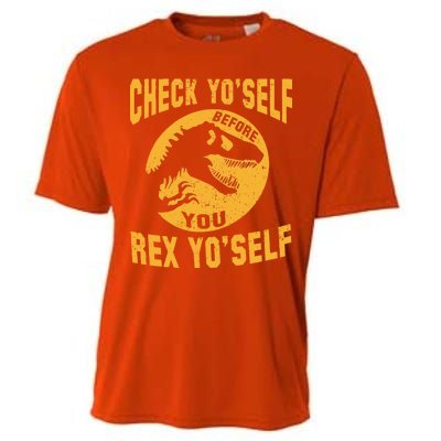 Check Yo'Self Before You Rex Yo'Self Cooling Performance Crew T-Shirt