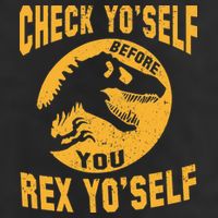 Check Yo'Self Before You Rex Yo'Self Garment-Dyed Fleece Hoodie