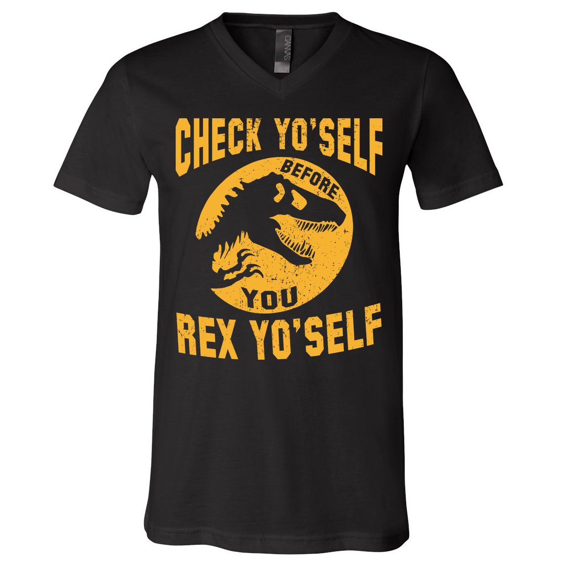 Check Yo'Self Before You Rex Yo'Self V-Neck T-Shirt