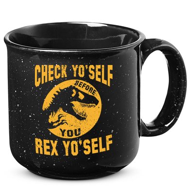 Check Yo'Self Before You Rex Yo'Self 15oz Campfire Ceramic Mug