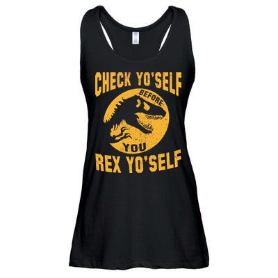 Check Yo'Self Before You Rex Yo'Self Ladies Essential Flowy Tank