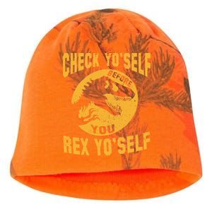 Check Yo'Self Before You Rex Yo'Self Kati - Camo Knit Beanie