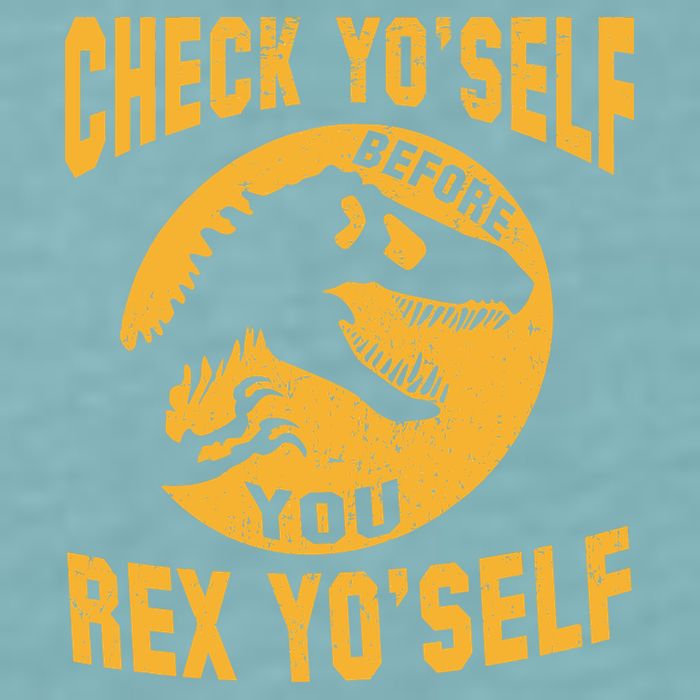 Check Yo'Self Before You Rex Yo'Self Sueded Cloud Jersey T-Shirt