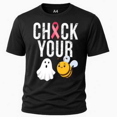 Check Your Boo Bees Breast Cancer Halloween Performance Shirt