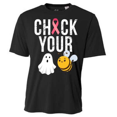 Check Your Boo Bees Breast Cancer Halloween Cooling Performance Crew T-Shirt