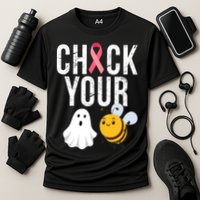 Check Your Boo Bees Breast Cancer Halloween Cooling Performance Crew T-Shirt