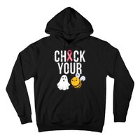 Check Your Boo Bees Breast Cancer Halloween Hoodie