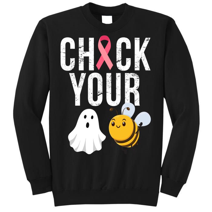 Check Your Boo Bees Breast Cancer Halloween Sweatshirt