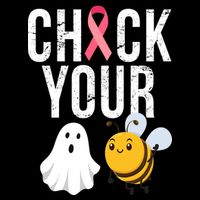 Check Your Boo Bees Breast Cancer Halloween City Backpack