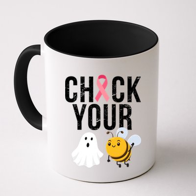 Check Your Boo Bees Breast Cancer Halloween Mug