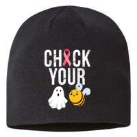 Check Your Boo Bees Breast Cancer Halloween Sustainable Beanie