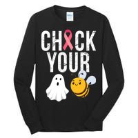 Check Your Boo Bees Breast Cancer Halloween Tall Long Sleeve T-Shirt