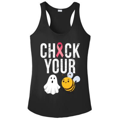 Check Your Boo Bees Breast Cancer Halloween Ladies PosiCharge Competitor Racerback Tank