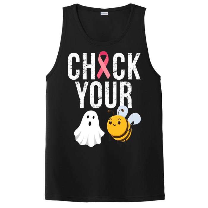 Check Your Boo Bees Breast Cancer Halloween PosiCharge Competitor Tank