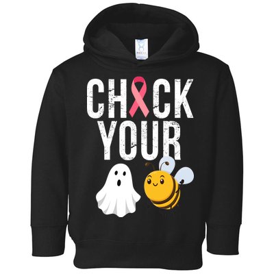 Check Your Boo Bees Breast Cancer Halloween Toddler Hoodie