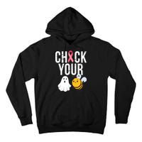 Check Your Boo Bees Breast Cancer Halloween Tall Hoodie