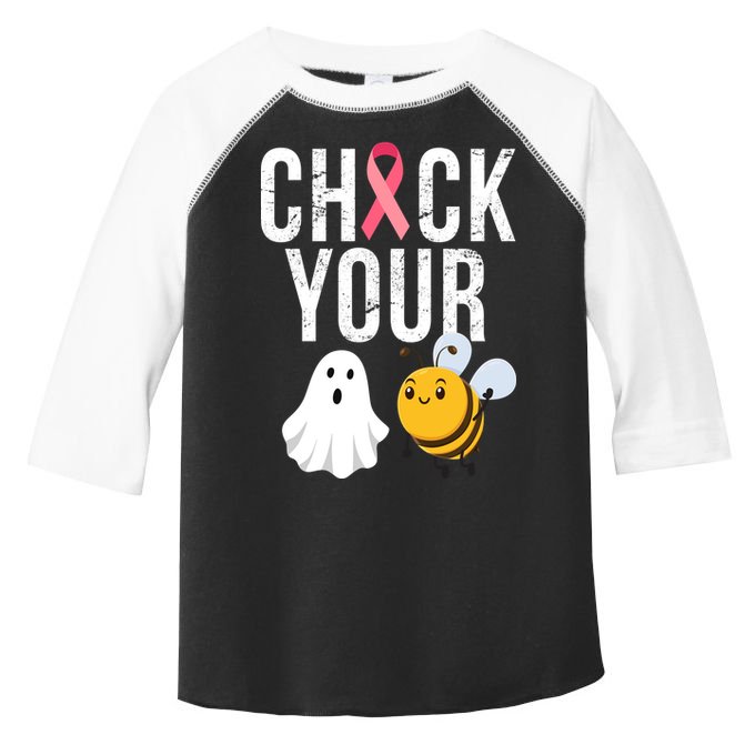 Check Your Boo Bees Breast Cancer Halloween Toddler Fine Jersey T-Shirt