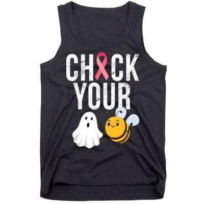 Check Your Boo Bees Breast Cancer Halloween Tank Top