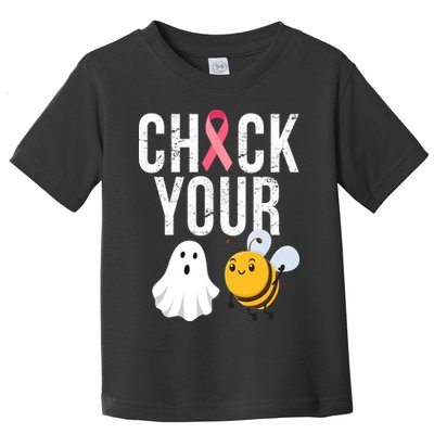 Check Your Boo Bees Breast Cancer Halloween Toddler T-Shirt