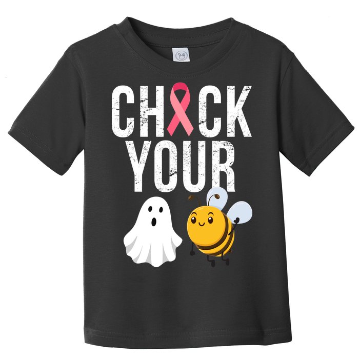 Check Your Boo Bees Breast Cancer Halloween Toddler T-Shirt