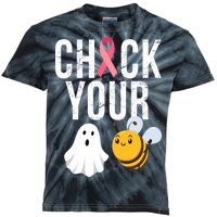 Check Your Boo Bees Breast Cancer Halloween Kids Tie-Dye T-Shirt