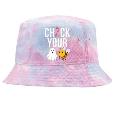 Check Your Boo Bees Breast Cancer Halloween Tie-Dyed Bucket Hat