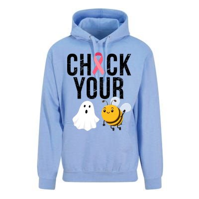 Check Your Boo Bees Breast Cancer Halloween Unisex Surf Hoodie