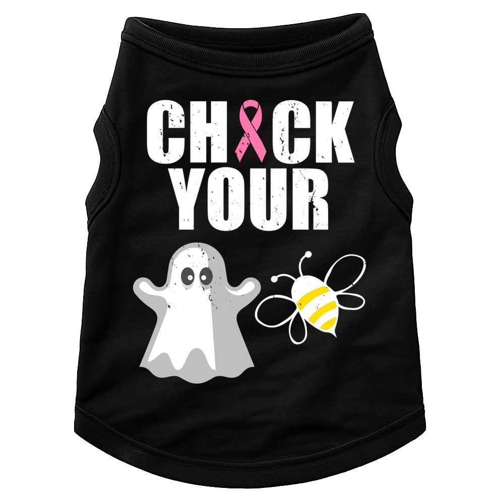 Check Your Boobies Breast Cancer Halloween Doggie Tank