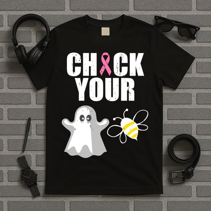 Check Your Boobies Breast Cancer Halloween T-Shirt