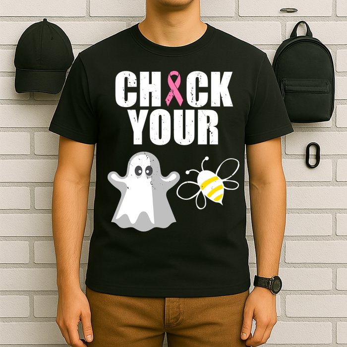 Check Your Boobies Breast Cancer Halloween T-Shirt