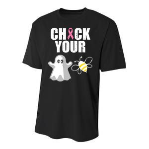 Check Your Boobies Breast Cancer Halloween Youth Performance Sprint T-Shirt