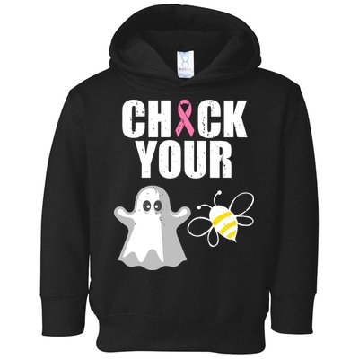 Check Your Boobies Breast Cancer Halloween Toddler Hoodie