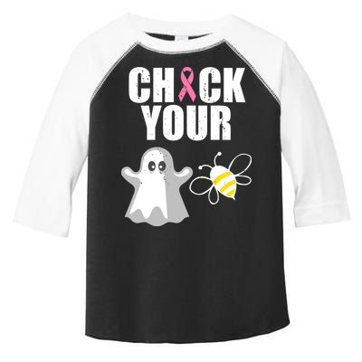 Check Your Boobies Breast Cancer Halloween Toddler Fine Jersey T-Shirt