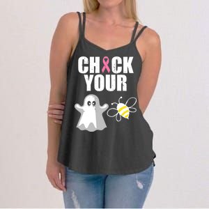 Check Your Boobies Breast Cancer Halloween Women's Strappy Tank