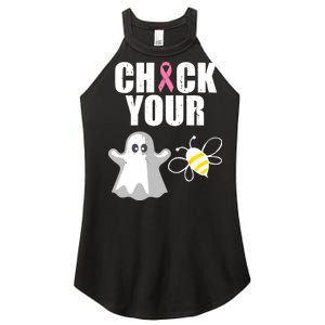 Check Your Boobies Breast Cancer Halloween Women's Perfect Tri Rocker Tank