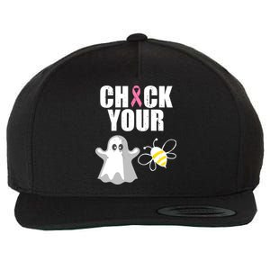 Check Your Boobies Breast Cancer Halloween Wool Snapback Cap