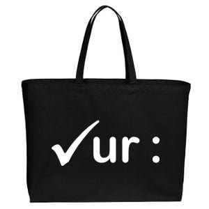 Check Your Colon Cancer Awareness Cotton Canvas Jumbo Tote