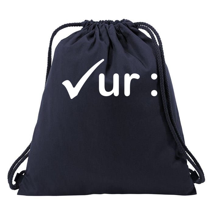 Check Your Colon Cancer Awareness Drawstring Bag