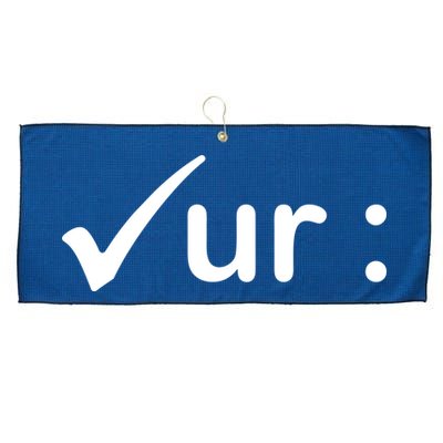 Check Your Colon Cancer Awareness Large Microfiber Waffle Golf Towel