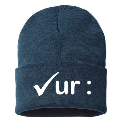 Check Your Colon Cancer Awareness Sustainable Knit Beanie